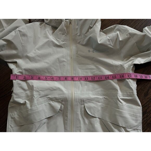 NWT Under Armour Stormproof Packable Jacket Waterproof Beige Women’s Sz XS $300 - Picture 9 of 10